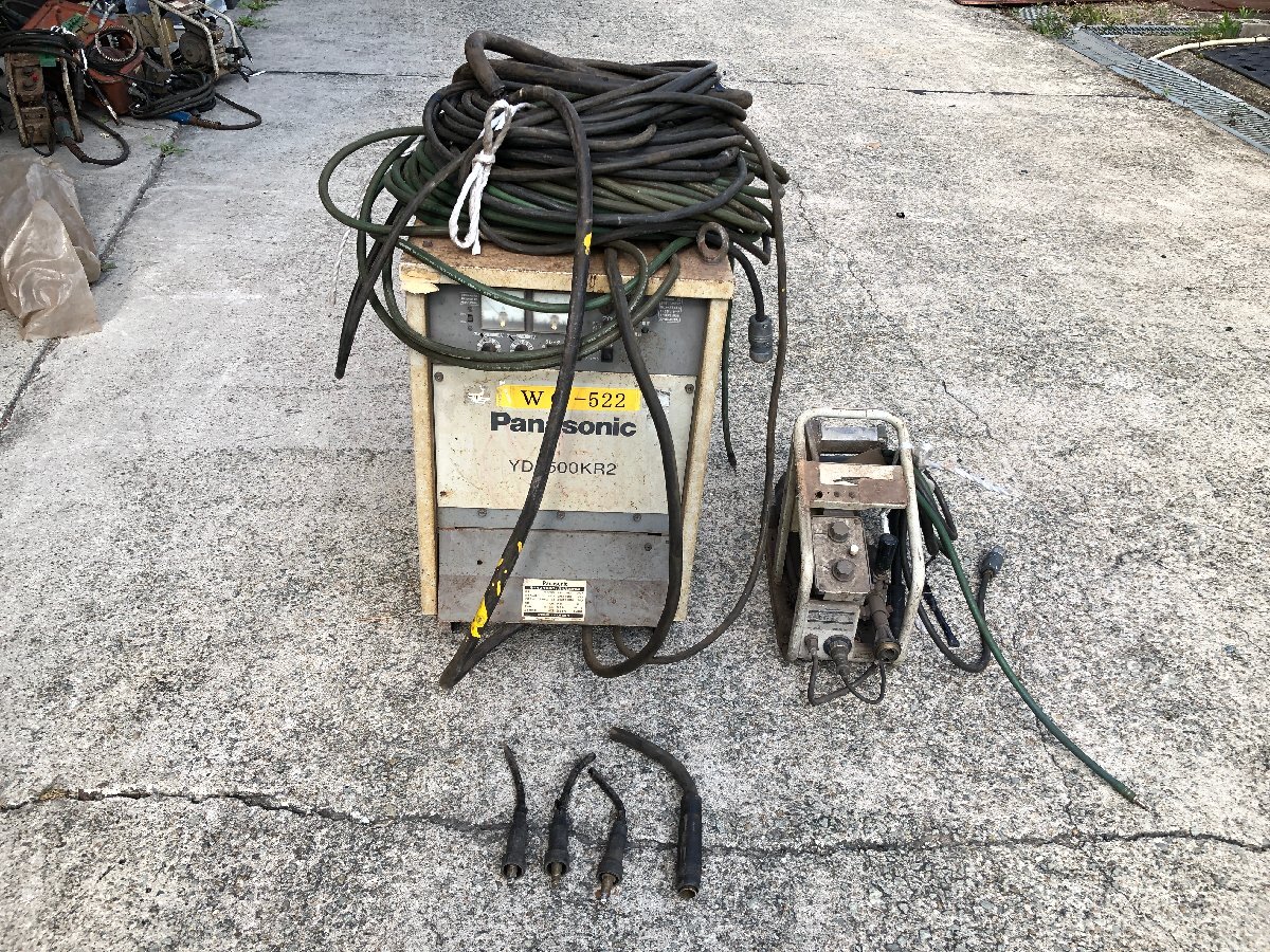 【兵庫県発】 Panasonic パナソニック YD-500KR2 半自動溶接機 2007年製 ワイヤー送給装置 YW-50KBL3 2010年製 三相 200V 機械 中古