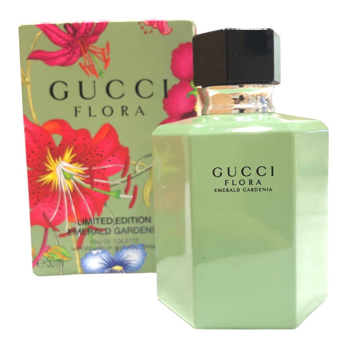 未使用 GUCCI グッチ 限定品 フローラ エメラルド ガーデニア リミテッドエディション EDT SP 50ml 香水 グリーンカラー