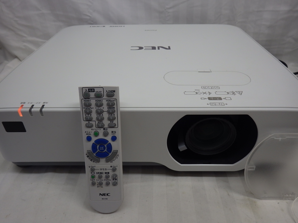 簡易動作確認済　NEC　ViewLight　レーザー光源3LCDプロジェクター　リモコン付き　NP-P525WLJL