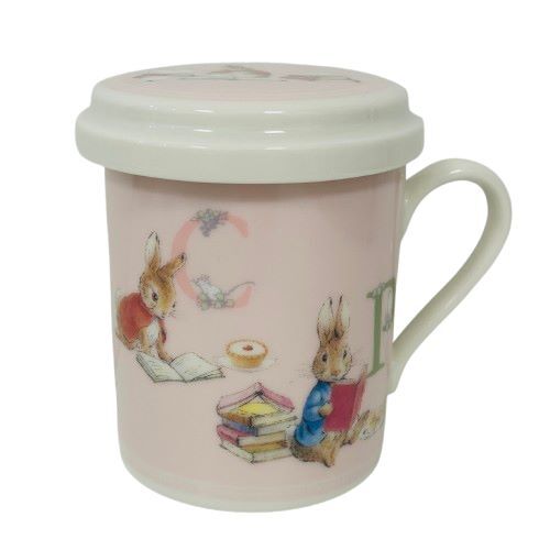 #【ピーターラビット】 絵本シリーズ ティーメイト ピンク 山加商店 約320ml 電子レンジ対応 マグカップ★