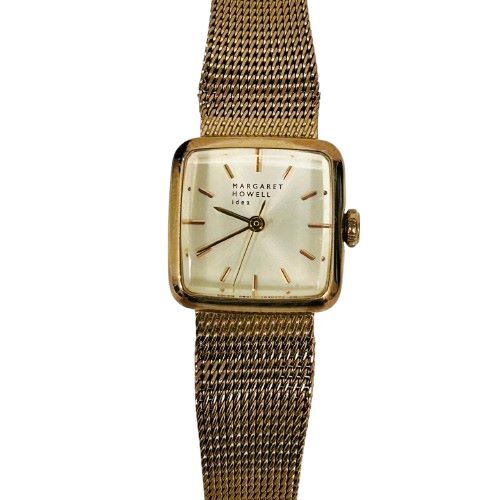 #【MARGARET HOWELL idea/マーガレット ハウエル アイデア】可動品 ゴールドメッシュ スクエア ウォッチ5431-S085039 レディース SS★19601