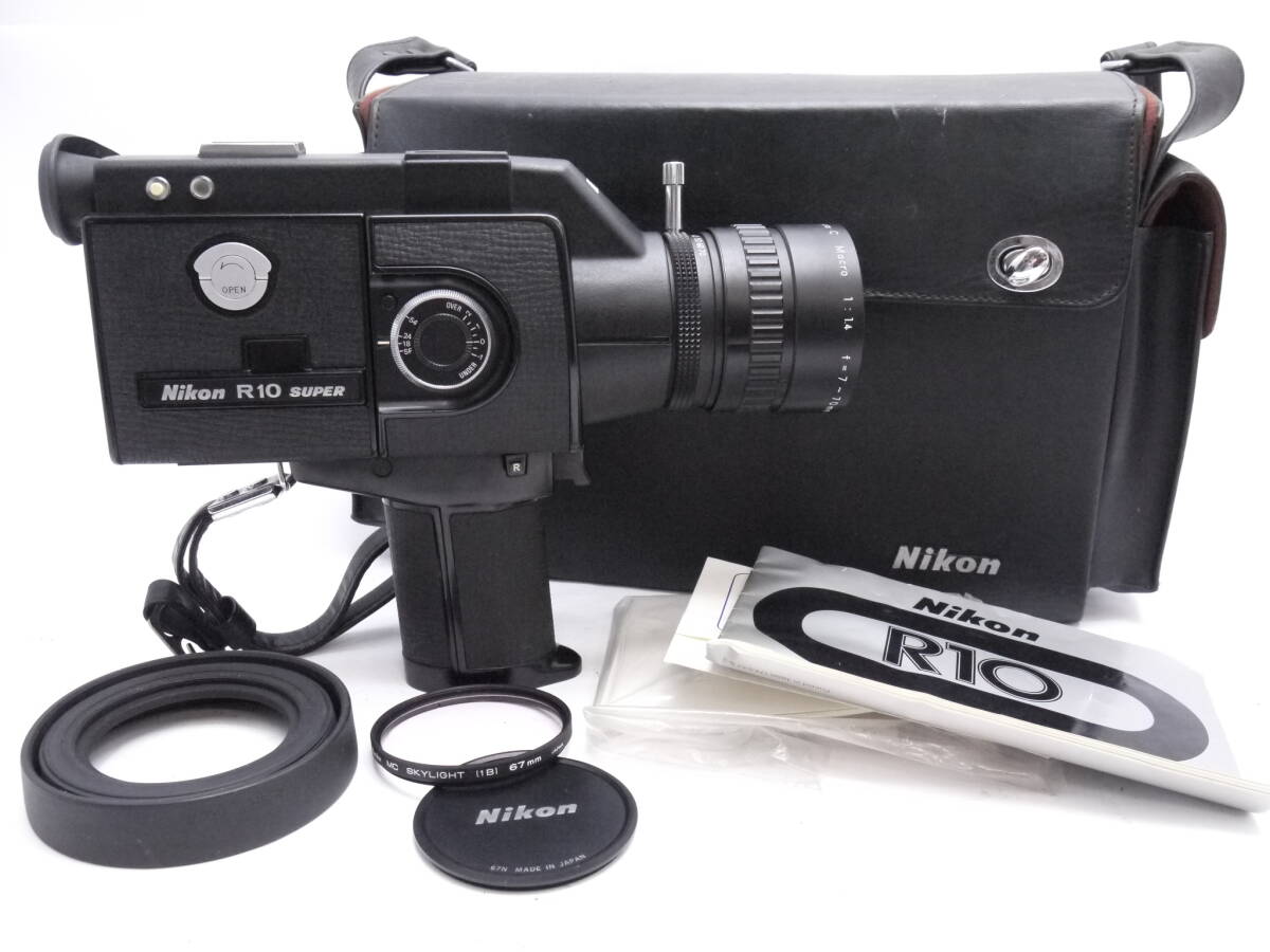 ☆Nikon ニコン R10 SUPER Cine-NIKKOR Zoom C Macro F1.4 7-70mm / HR-3（フィルター・フード・取説・ケース付）ジャンク品扱い