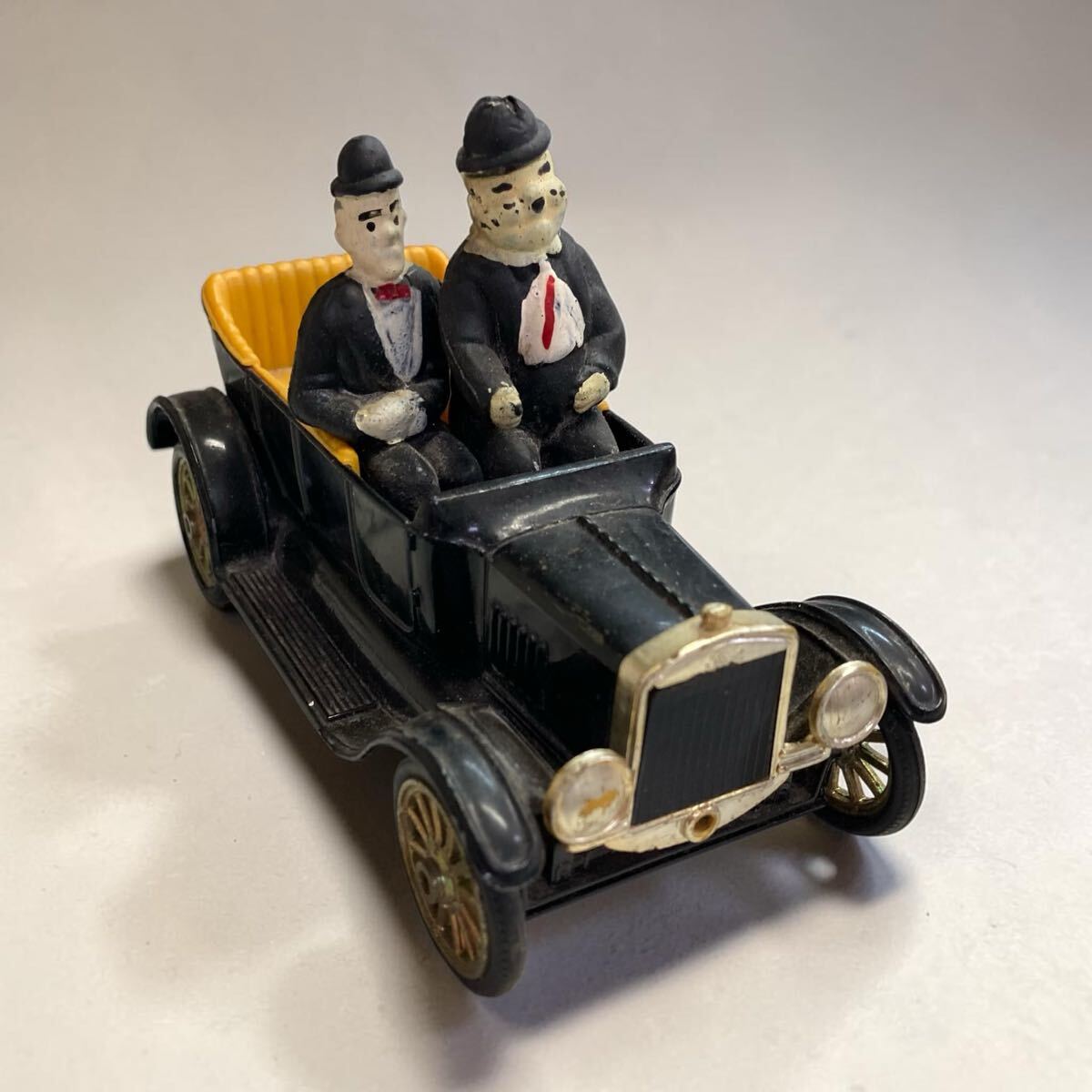 当時物 ポリトーイ 1970 フォード モデルT ローレル＆ハーディ ミニカー フィギュア Politoys 1970 イタリア製 箱無【1eef5eed】 海外製