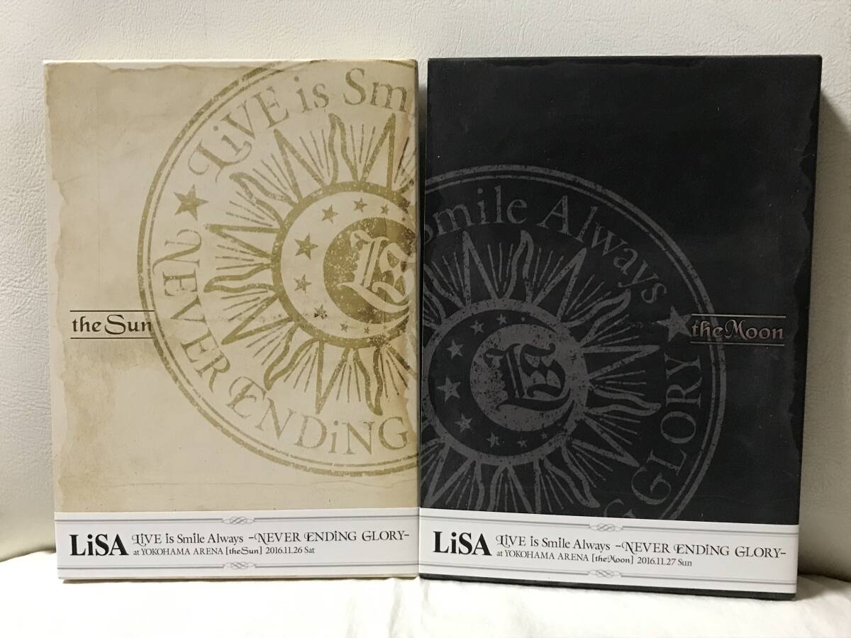 LiSA　LiVE is Smile Always-NEVER ENDiNG GLORY- at YOKOHAMA ARENA [the Sun] [the Moon] ブルーレイ 初回限定盤 2点セット Blu-ray+CD