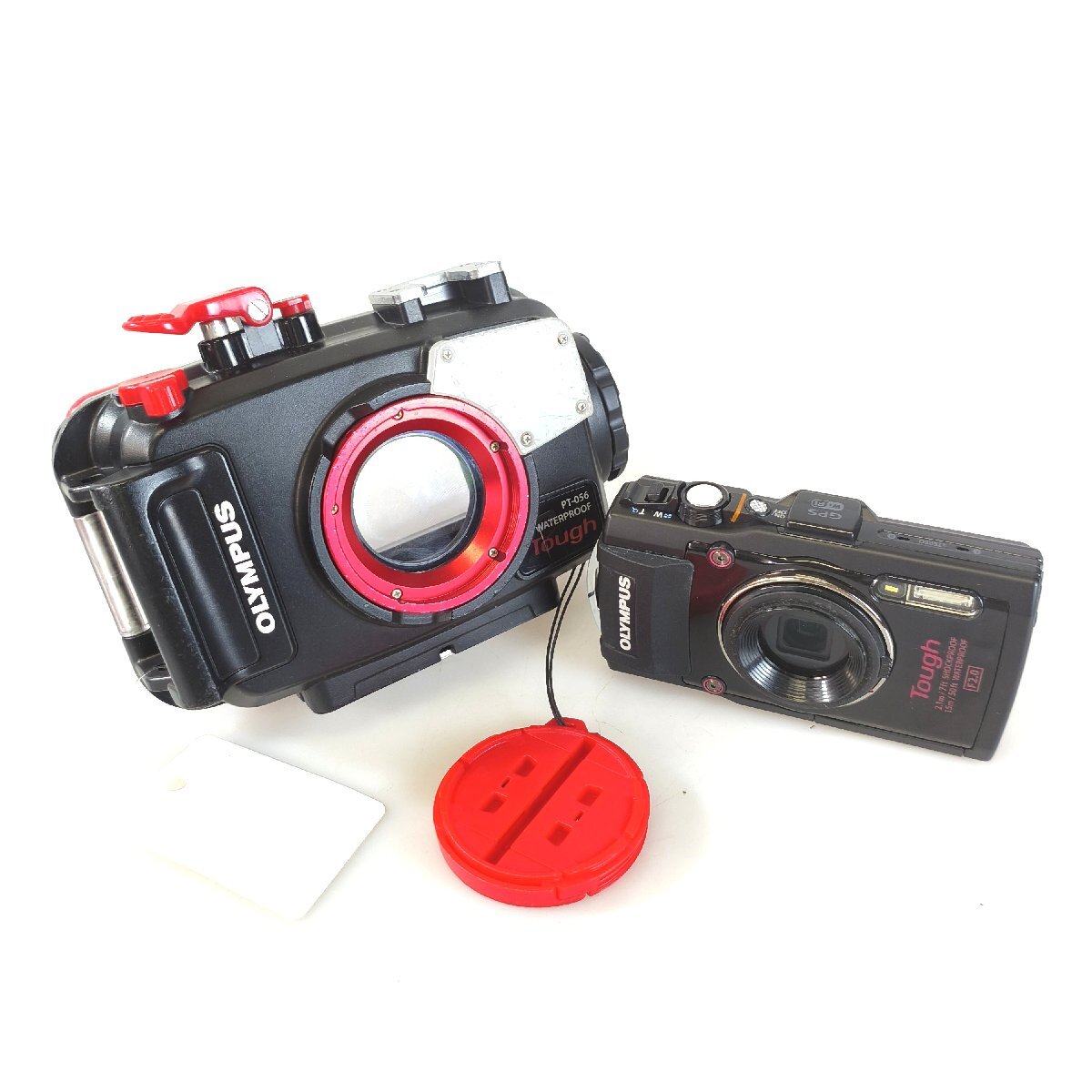 動作確認済 Olympus オリンパス TOUGH TG-4 PT-056 カメラ ・ハウジングセット [Camera-260526TM]