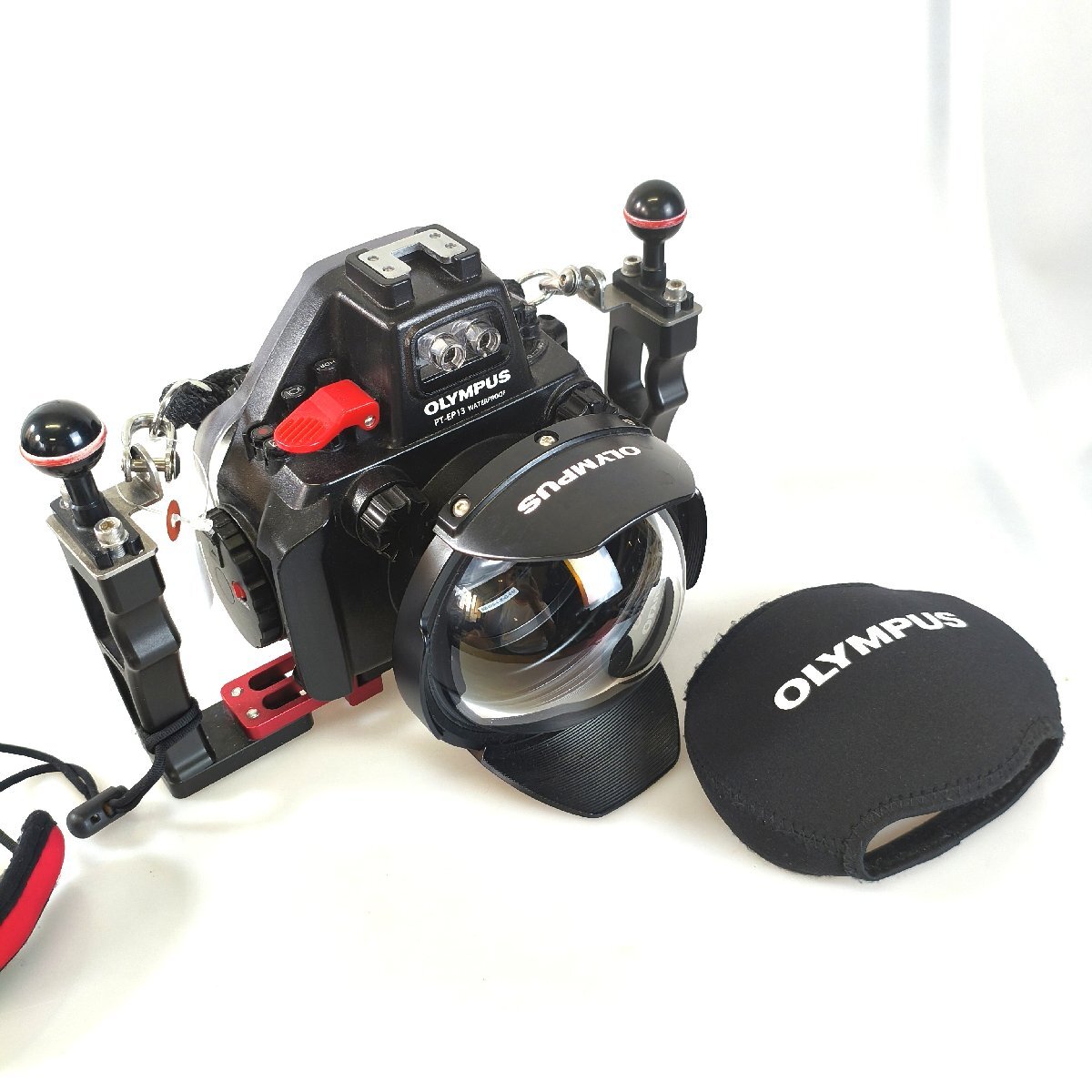 動作確認済 Olympus オリンパス PT-EP13 防水プロテクター・ハウジング・魚眼レンズ・マームセット [Camera-240926OH1]