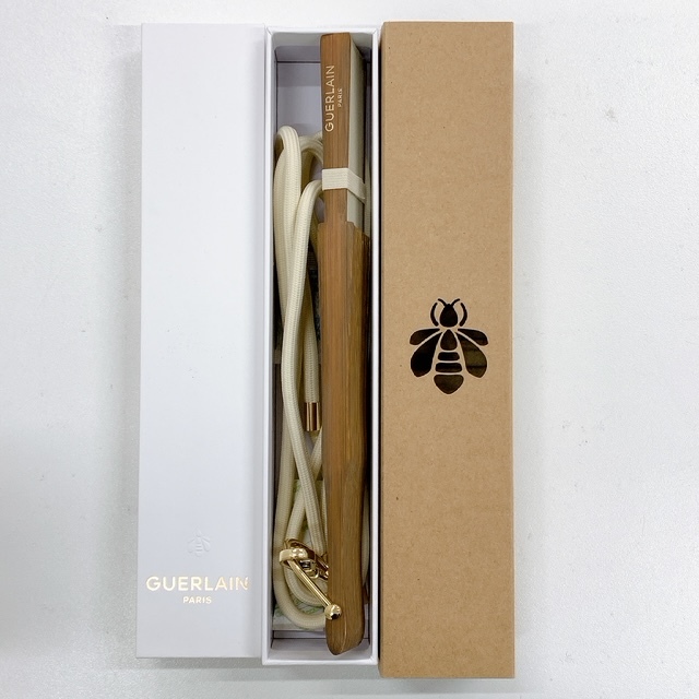 送料込 未使用　GUERLAIN　ゲラン　扇子　非売品　ストラップ付　オリジナルファン　現状品