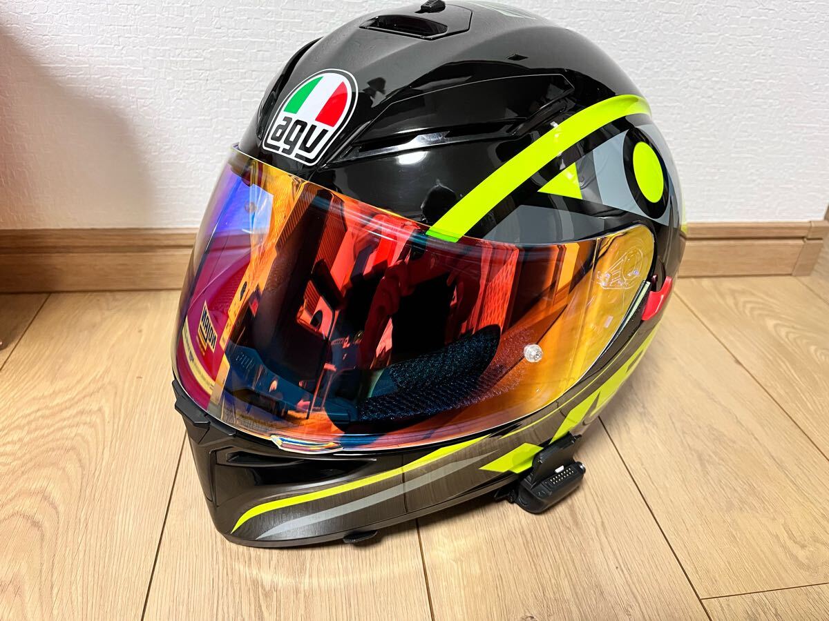  ●新品●AGV 交換用シールド　レッドイリジウム　透明ベース　　k1 k3sv k5 s compact st ●