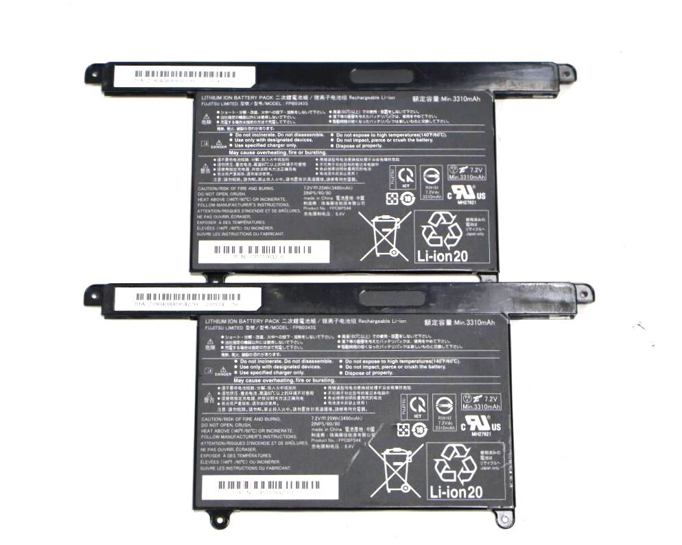 S1086 P'【2個セット】富士通 純正バッテリー FUJITSU LIFEBOOK U937 U939 U938 シリーズなど用 FPB0343S バッテリー 7.2V-25Wh-3490mAh