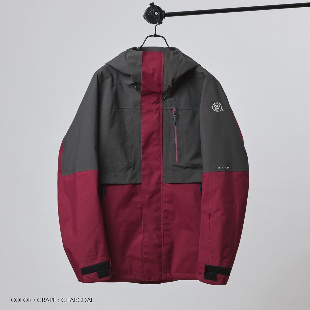 未使用 2025-2026年 UNFUDGE PEEP JACKET Mサイズ GRAPE/CHARCOAL アンファッジ ピープジャケット ウェア スノーボード 41922-3