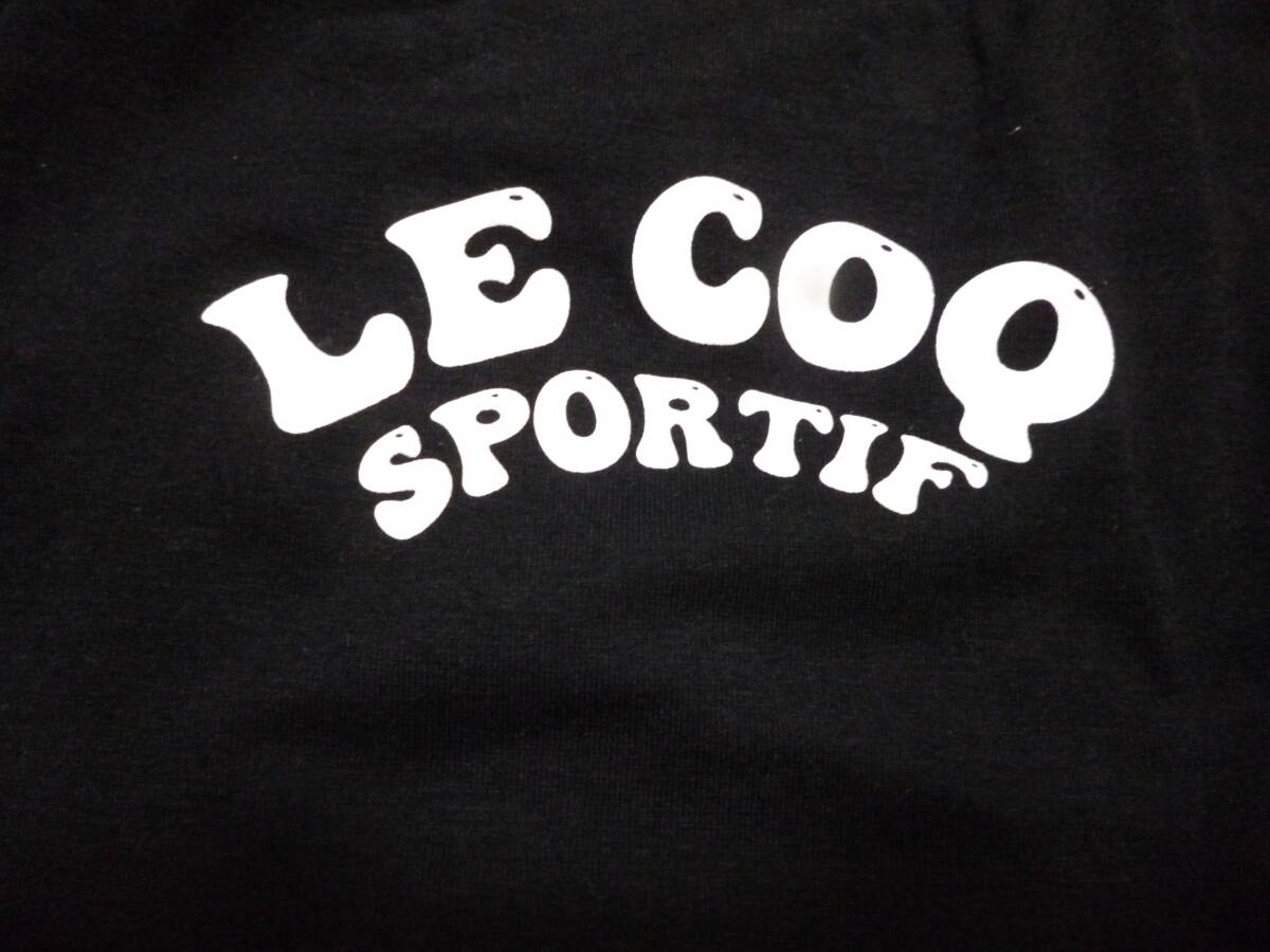 le coq sporttif　白ウエストゴム　ロゴ入り　バックプリント　ブリーフ　ショーツ　ビキニ　165　ブラック