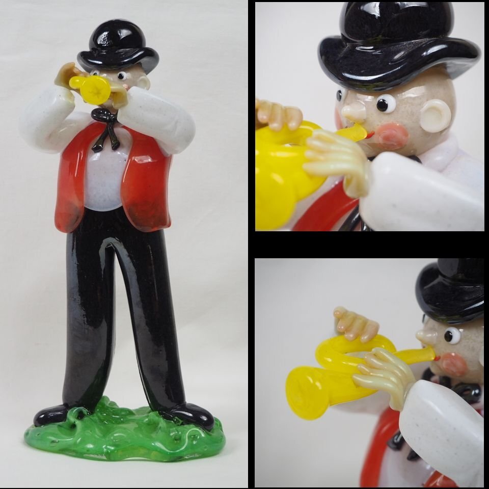 【金富士】レトロ置物　可愛いガラス人形　高さ22ｃｍ　