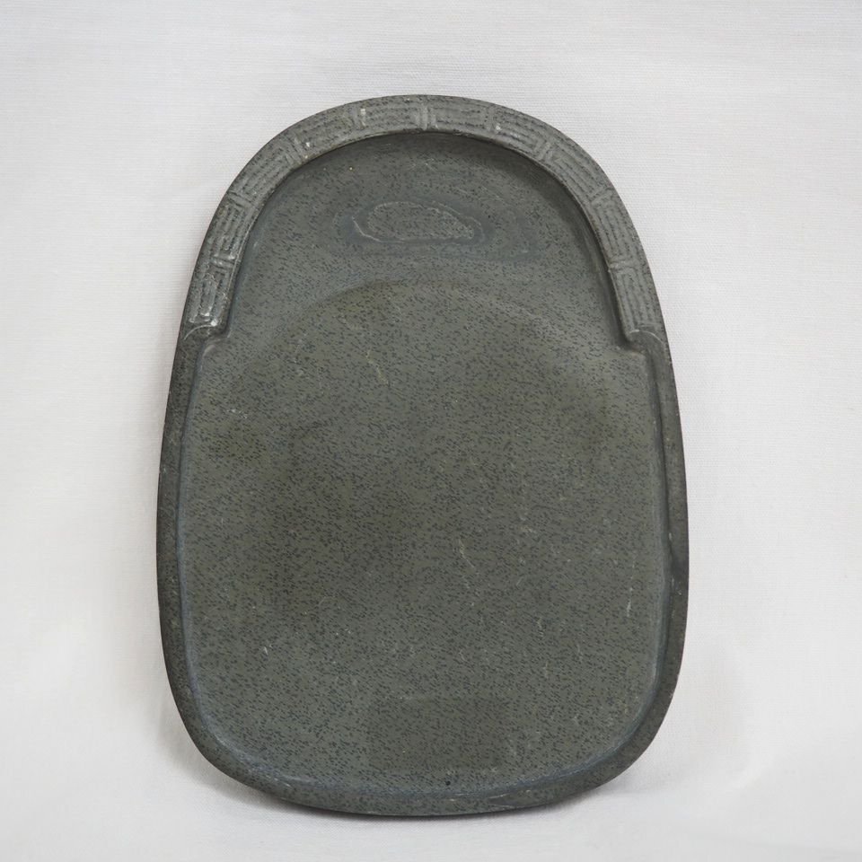 【金富士】値下げ中　古硯　古い魚子紋歙州硯　12.7×9.3ｃｍ　書道具文房四宝　検/眉文唐物中国古玩骨董墨和紙文房具硯筆三星紅星古墨和紙