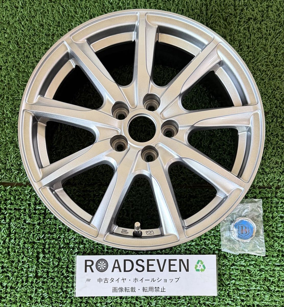 ◆BRANDLE-LINE BOREANO 9 ◆16×6.5J +48 PCD100(5H) ハブ径:約67mm 1本のみ 中古アルミ 美品 ◆内側リム小傷等有 ◆全国着払い