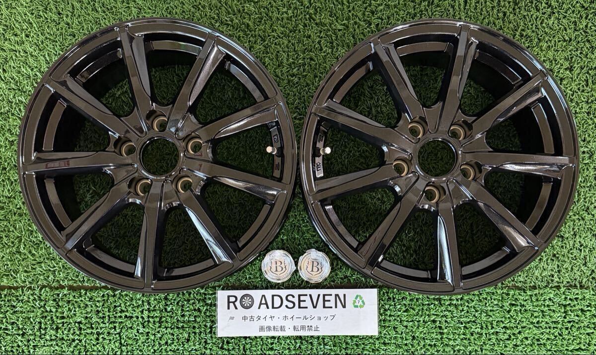 ◆BRANDLE-LINE Boreano 9 ◆16×6.5J +38 PCD114.3(5H) ハブ径:約73mm 2本Set 中古アルミ 美品 ◆小傷等有 ◆全国着払い