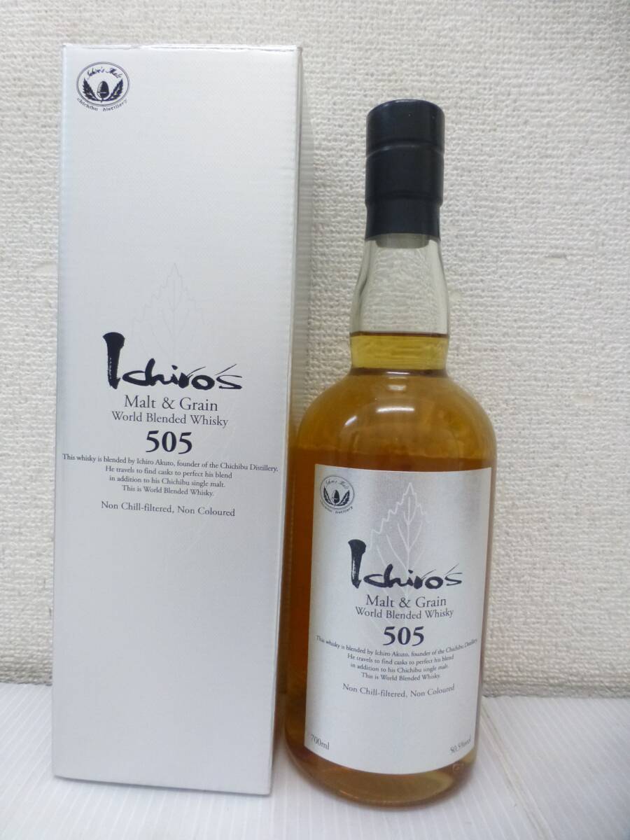 【43083】◆未開栓 ウイスキー Ichiro's/イチローズ Malt&Grain/モルト＆グレーン 505 700ml 50.5%◆
