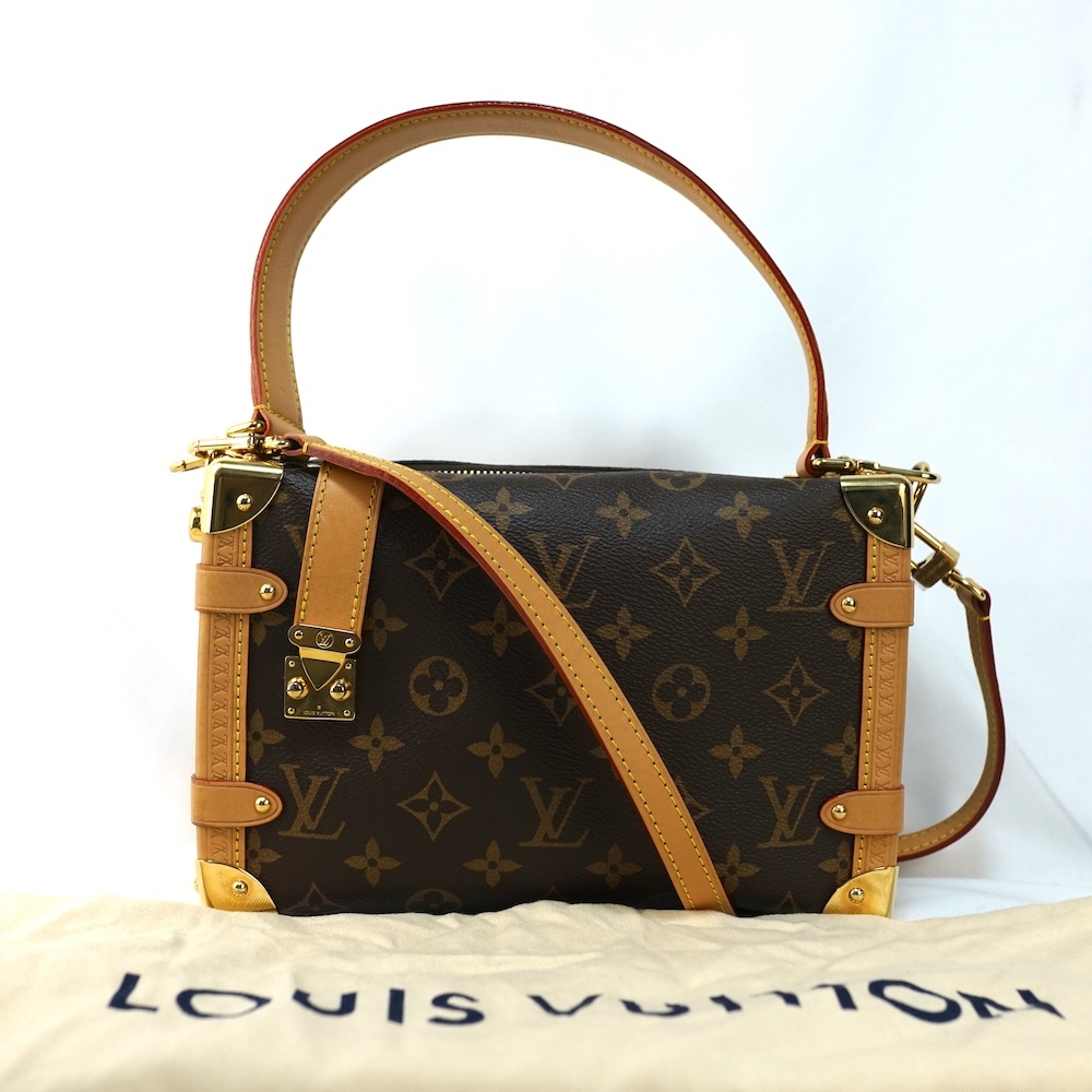 LOUIS VUITTON ルイヴィトン サイド トランク MM モノグラム キャンバス ショルダー バッグ ブラウン M46358