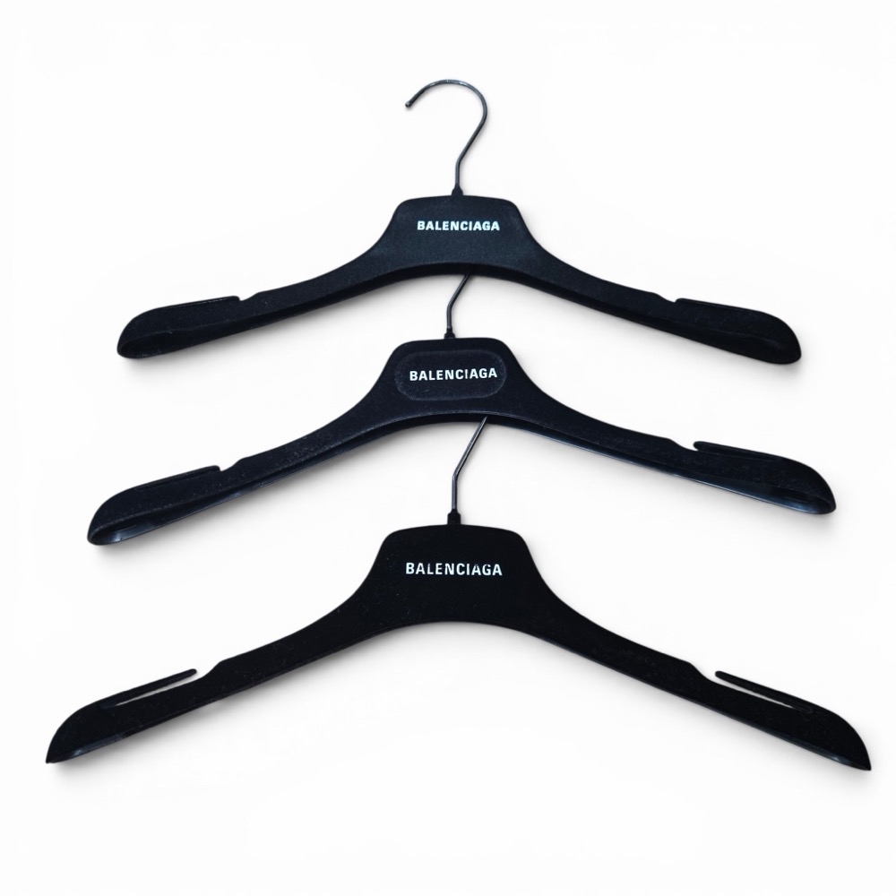 【3本セット】BALENCIAGA バレンシアガ ベルベット シャツハンガー ブラック