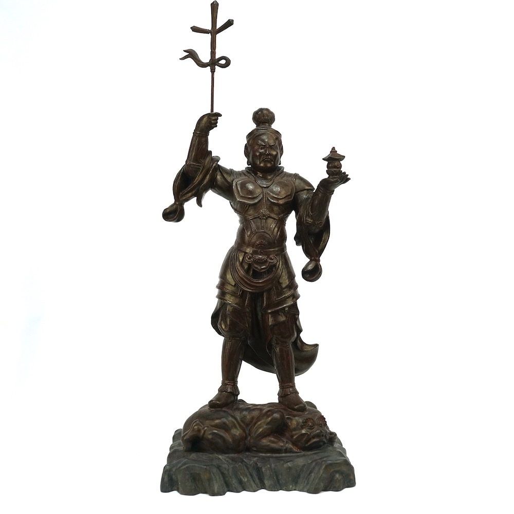 洛宝 らくほう 毘沙門天 びしゃもんてん 銅製 仏像 インテリア 美術品 銅像