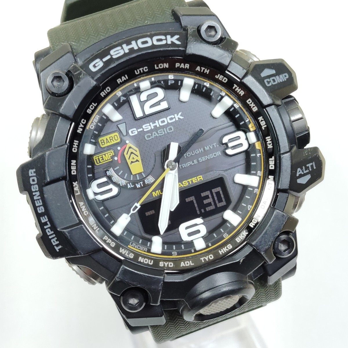☆【稼働品】CASIO カシオ G-SHOCK ジーショック MUDMASTER マッドマスター GWG-1000-1A3JF 電波ソーラー ワールドタイム 