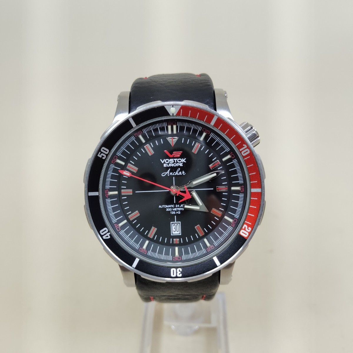 ☆VOSTOK EUROPE ボストークヨーロッパ K-162 サブマリーンアンチャール SS 自動巻き 黒文字盤 3000本限定 箱 ベルト 保証書 