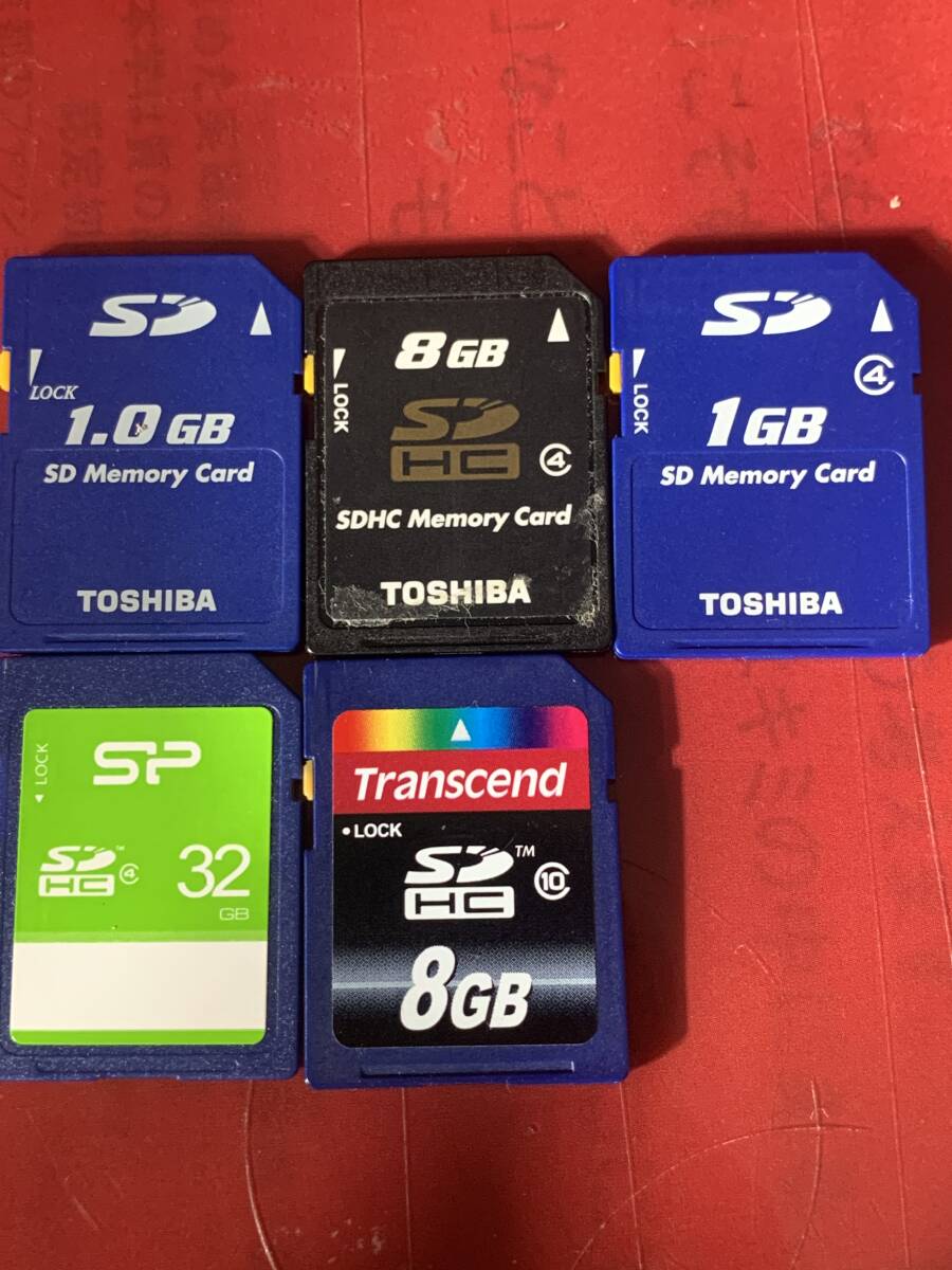 【中古】SD Memory Card／1GB+1GB+8GB+8GB+32GB 合計5枚 50GB