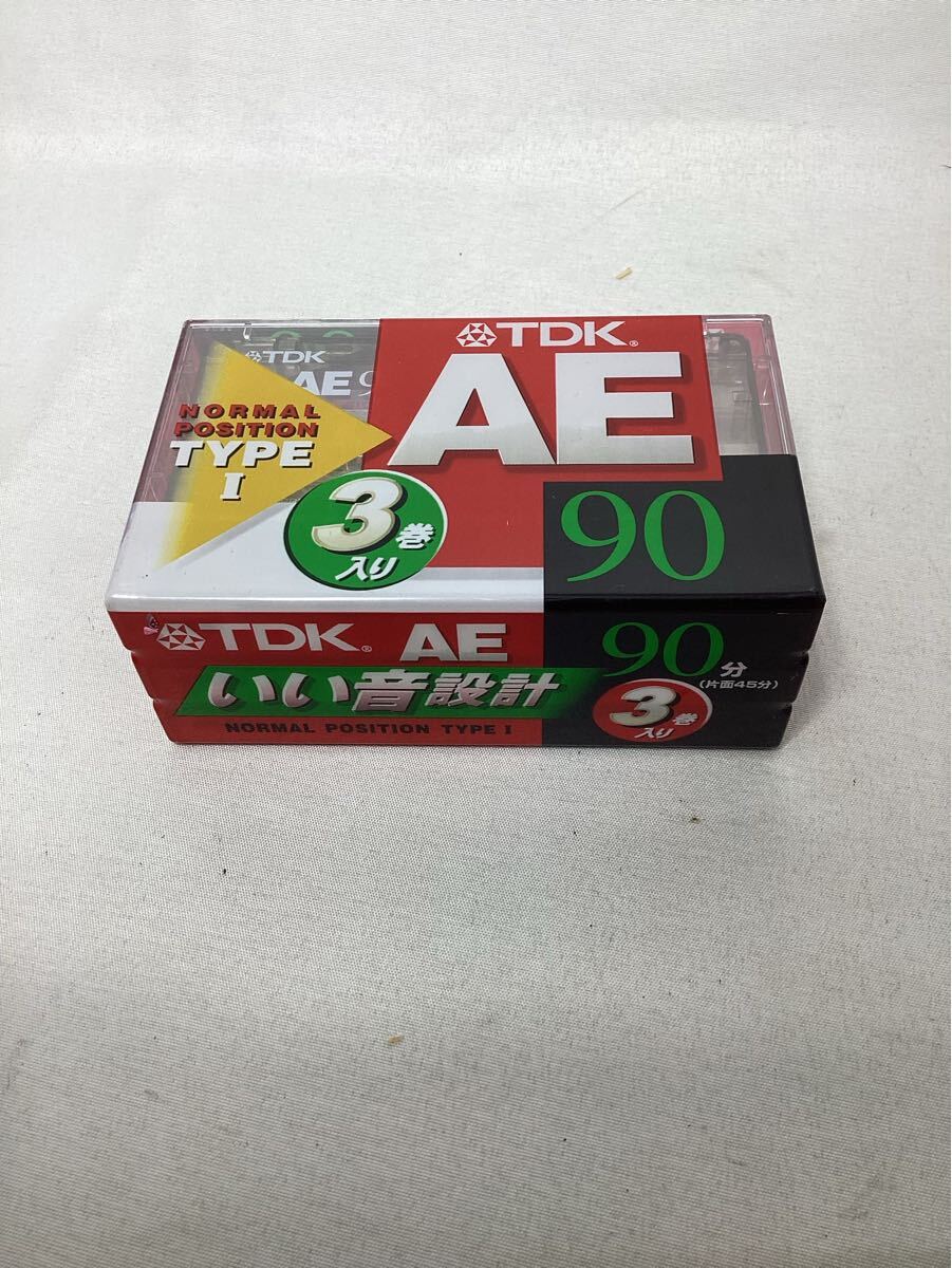 TDK AE-90X3F カセットテープ 90分 3巻入り ノーマルポジション TYPE-I 未使用 未開封