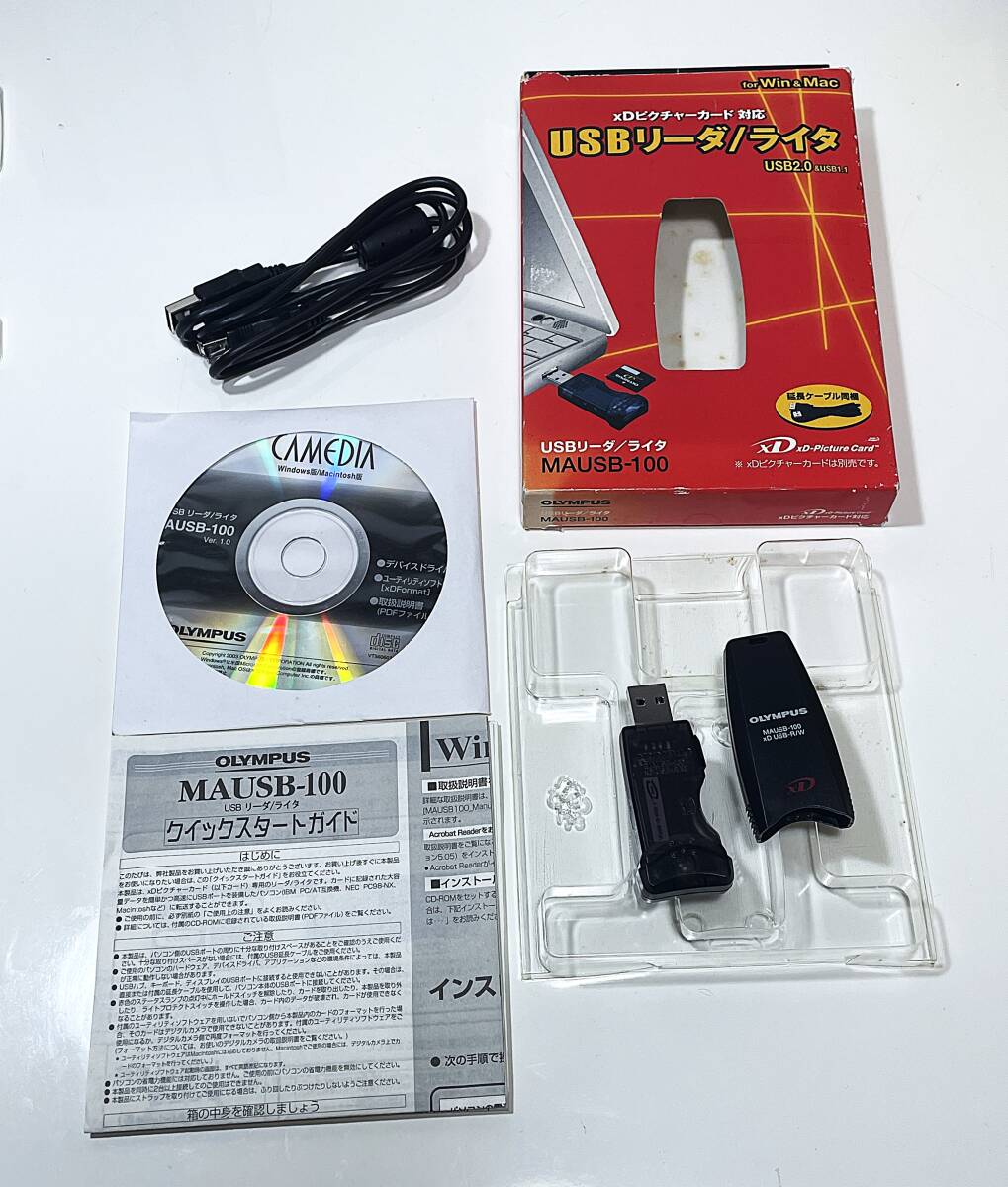 即決 送料無料 OLYMPUS MAUSB-100 xDピクチャーカード用のUSBリーダ・ライタ 黒色 xDカードは付属しません オリンパス 