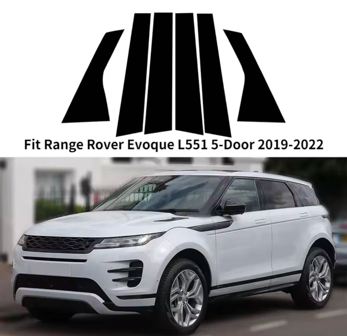 センターピラー　パネルステッカー,サイドウィンドウドア用装飾ステッカー,l551 2019-2022 l538 2013-2018 ランドローバー イヴォーク