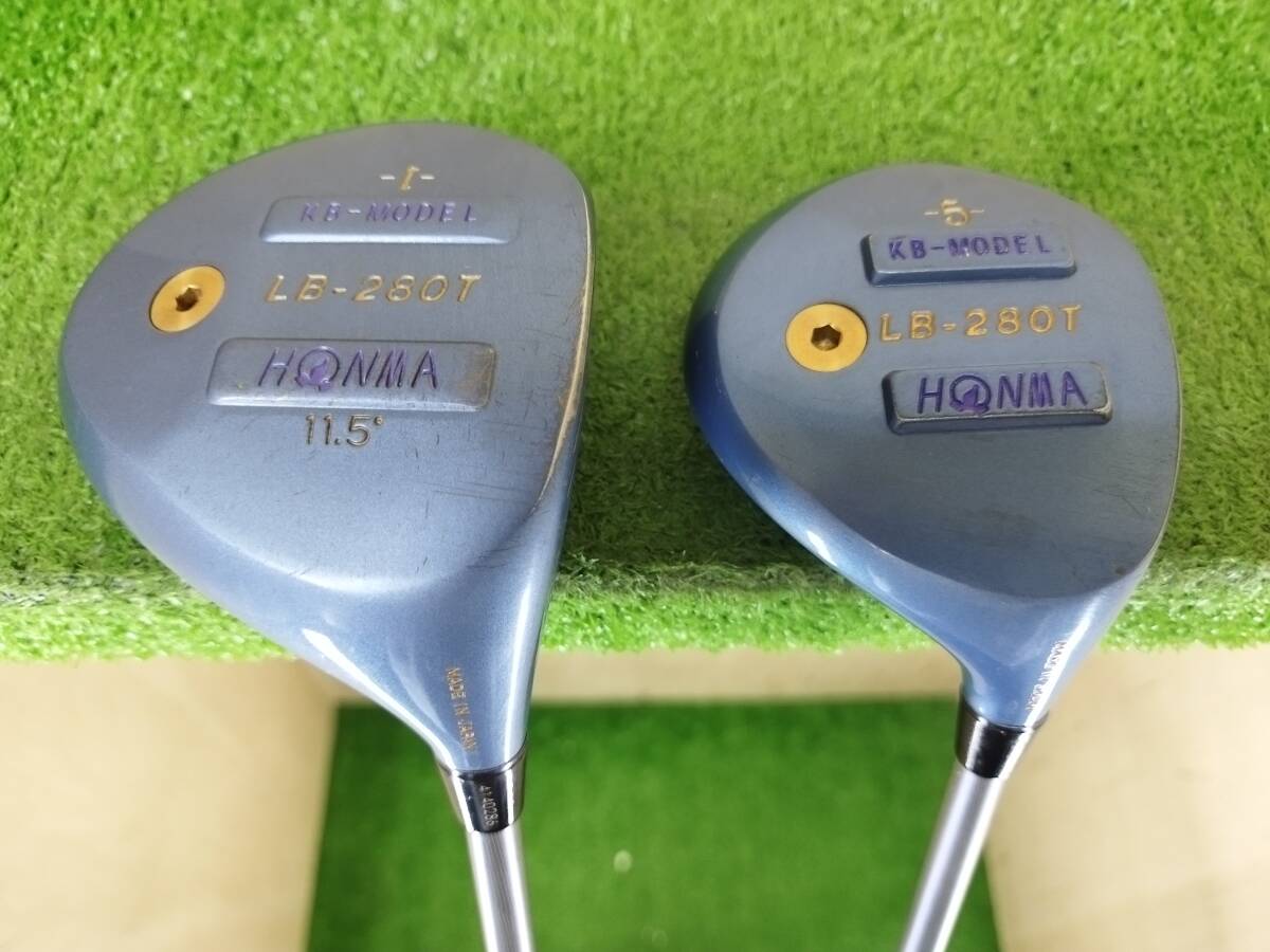 【ドライバー/フェアウェイウッド2本セット】HONMA ホンマ LB-280T KB-MODEL 1W/FW 5番 純正カーボンシャフト フレックスR-2