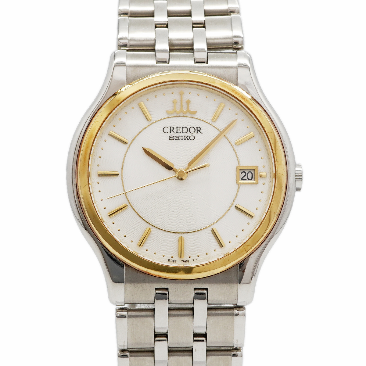 【6wgd0301】セイコー クレドール GCAZ010/8J86-7A00 シルバー文字盤【中古】腕時計 メンズ