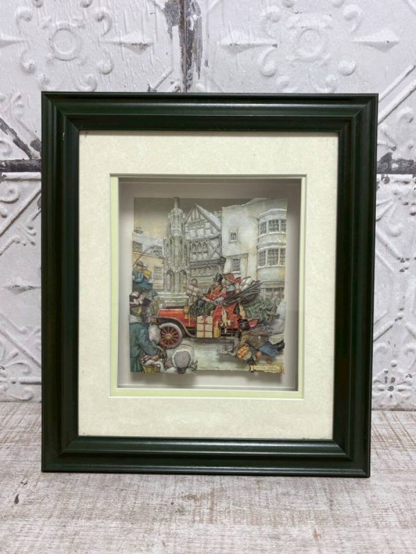 ★a-366 シャドーボックス シャードーボックス/3Dプリント 立体画 額 デコパージュ アンティーク ANTON PIECK 3D アート