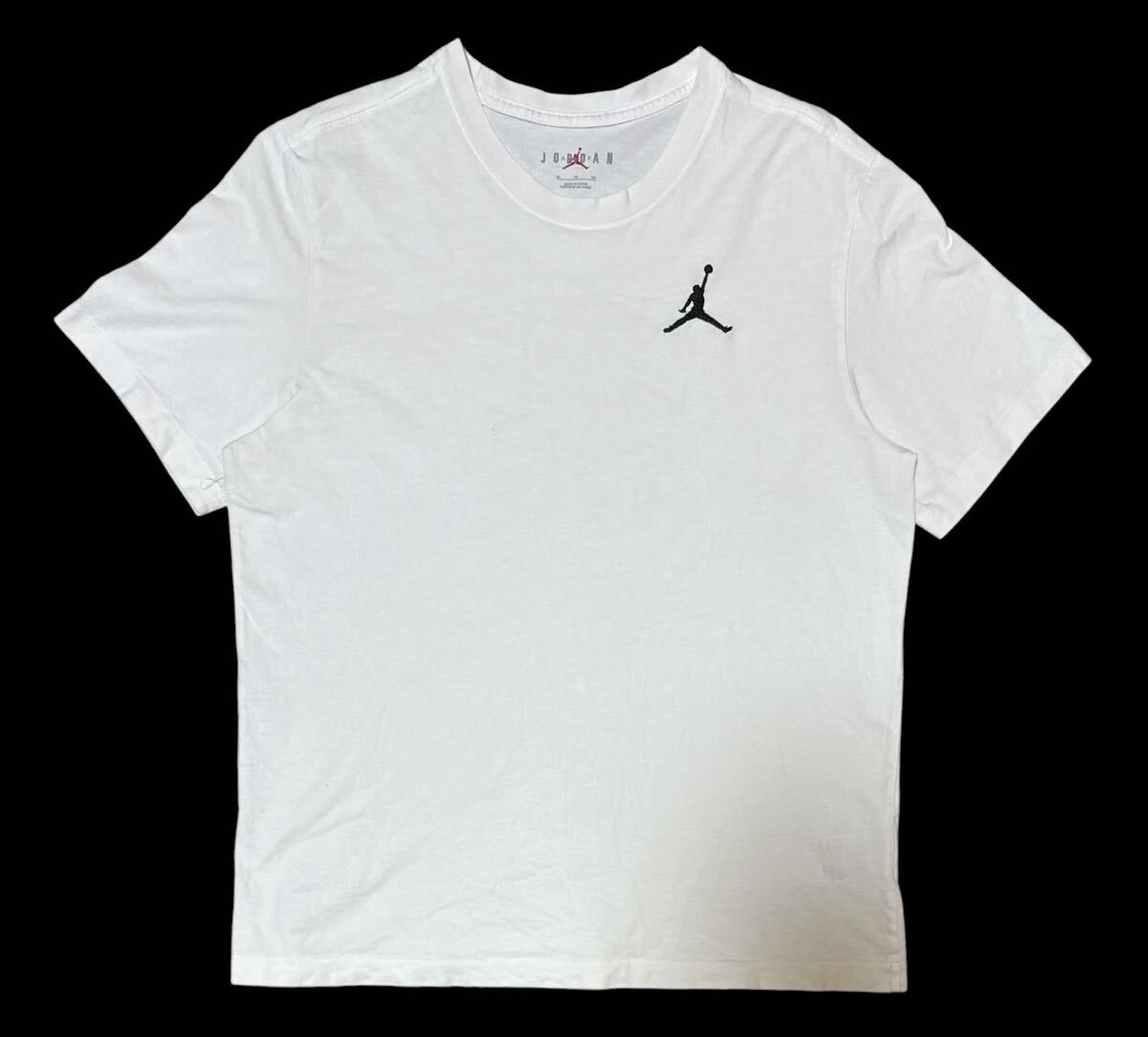 送料無料 ○ JORDAN BRAND ジョーダン NIKE ナイキ ○ ロゴ ジャンプマン 刺繍 半袖 Tシャツ ホワイト XL