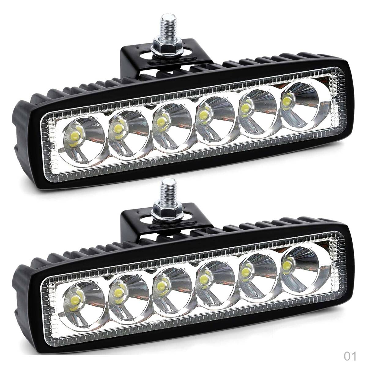 【新品】ワークライト LED作業灯 投光タイプ 18W【2個セット】広角 IP67防水 6500K トラック 作業車 車外灯 自動車 汎用作業灯 12V/24V 44