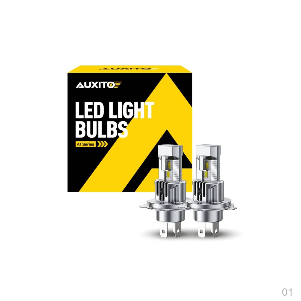 【新品】H4 AUXITO ヘッドライト車用 LED 3倍明るさアップ 車検対応 高輝度LEDチップ32個搭載 爆光 純正ハロゲンサイズ 取り付け簡単 光 33