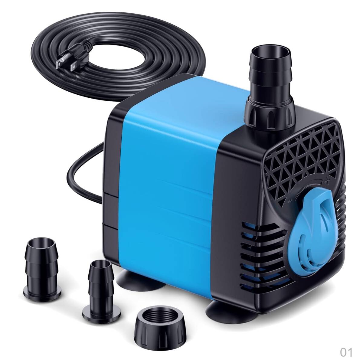 【新品】静音潜水ポンプ NFESOLAR 調整可能 吐出量800L/H 20W 最大揚程1.6M ミニポンプ 水槽・池・噴水・水耕栽培対応 吸盤付き 日本語 75