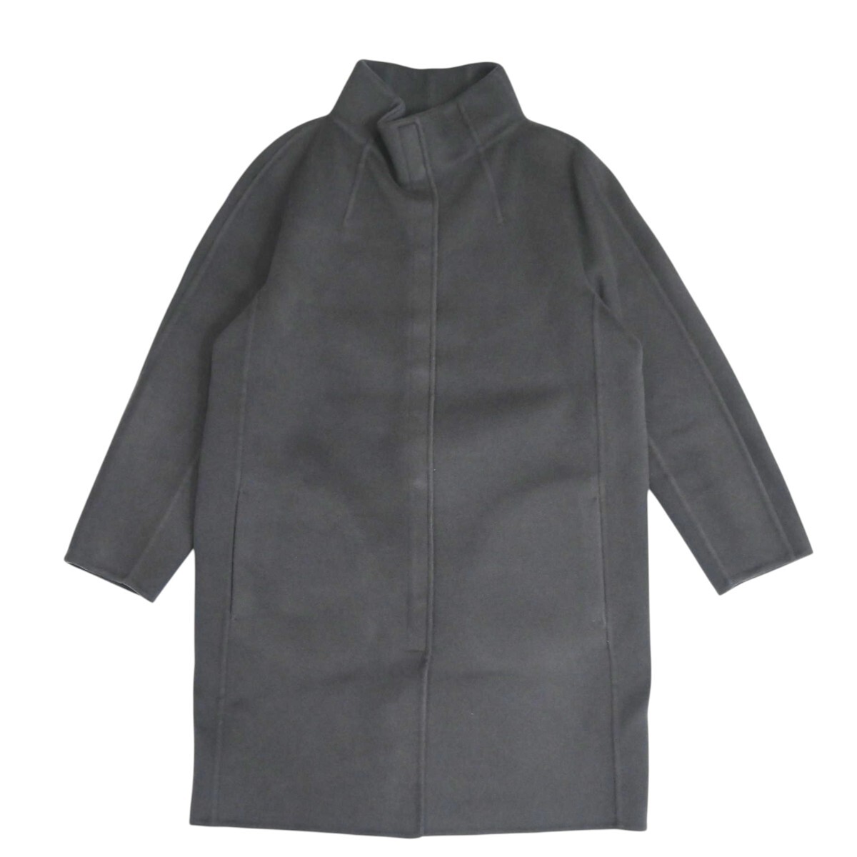 美品 Loro Piana ロロピアーナ ベビーカシミヤ キャビア ローデン・コート レディース S グレー M03-k080