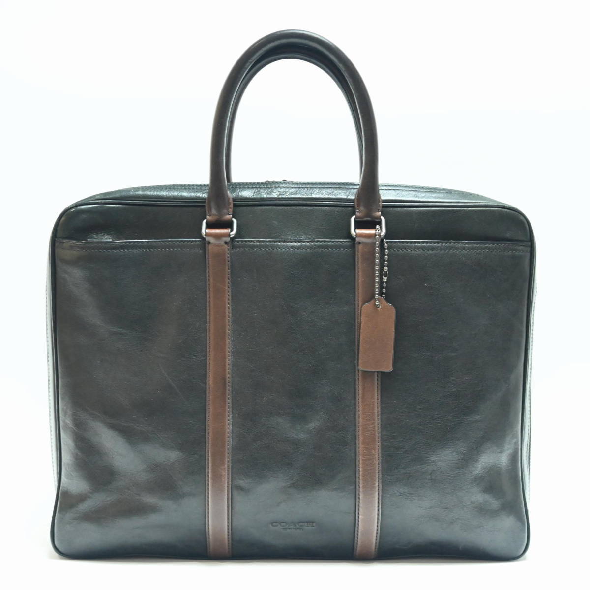 COACH コーチ メトロポリタン レザー 2WAY ビジネスバッグ ブリーフケース ショルダーバッグ ブラック/ブラウン M2511-k046