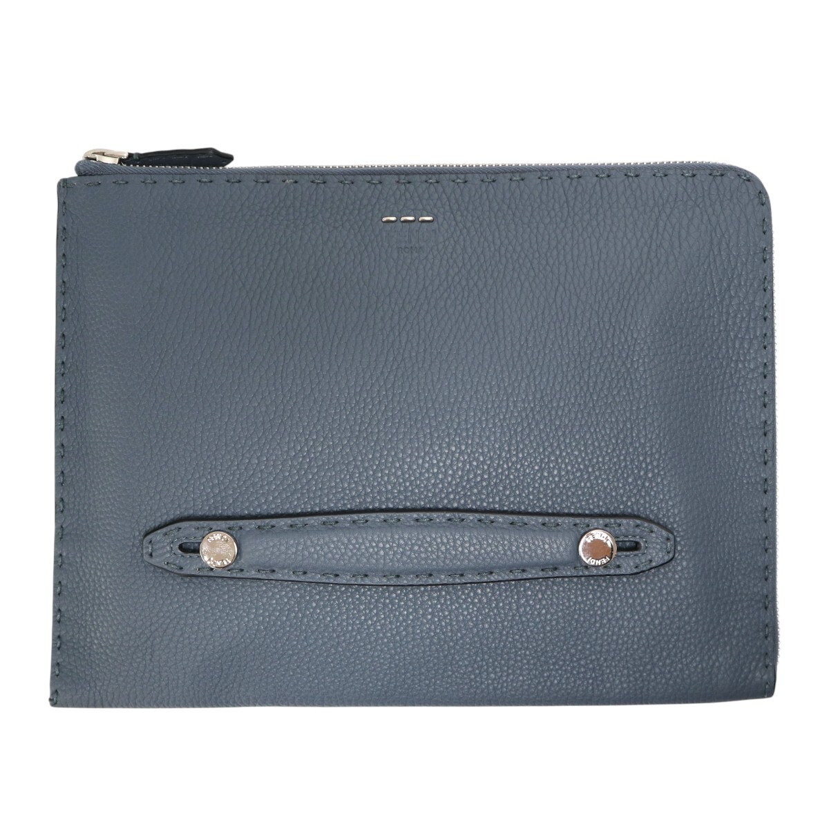 美品 FENDI フェンディ セレリア レザー クラッチバッグ セカンドバッグ 7M0225 ネイビー M2512-k113