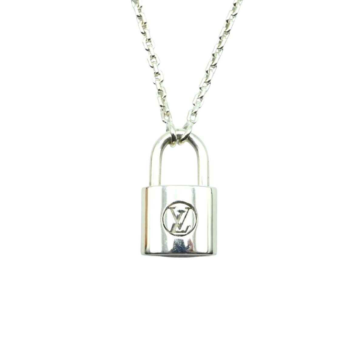 美品 LOUIS VUITTON ルイヴィトン パンダンティフロックイット Ag925 パドロック ネックレス シルバー M2601-k067