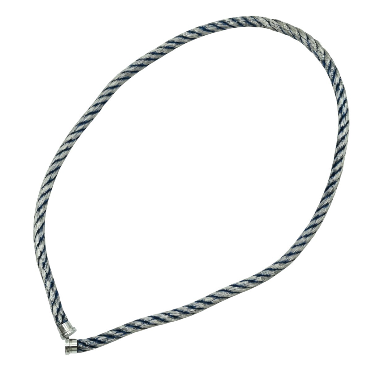 美品 FRED フレッド ブレスレット用 フォース10 2連スティールケーブル/SS 18 グレー/シルバー K2602-k011NP
