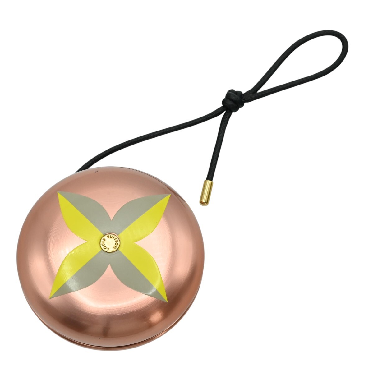 美品 LOUIS VUITTON ルイヴィトン モノグラムフラワー ヨヨロイ ヨーヨー メタリック/イエロー/グレー K2602-k001
