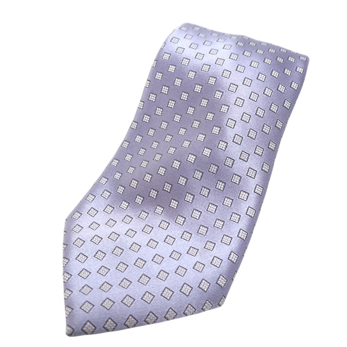 美品 Brioni ブリオーニ デザイン総柄 シルク ネクタイ ライトブルー M2602-k067