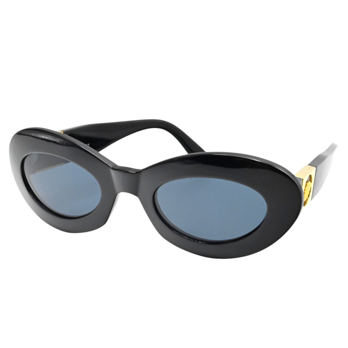 GIANNI VERSACE ジャンニヴェルサーチ サイドメデューサ セルフレーム サングラス MOD.415 ブラック/ゴールド K2602-k112