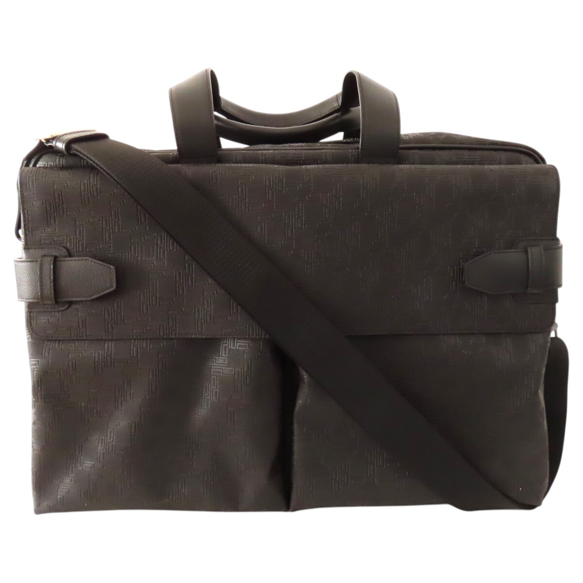 dunhill ダンヒル ディーエイト PVC/レザー 2WAY ボストン ハンドバッグ ショルダーバッグ ブラック K2603-k114