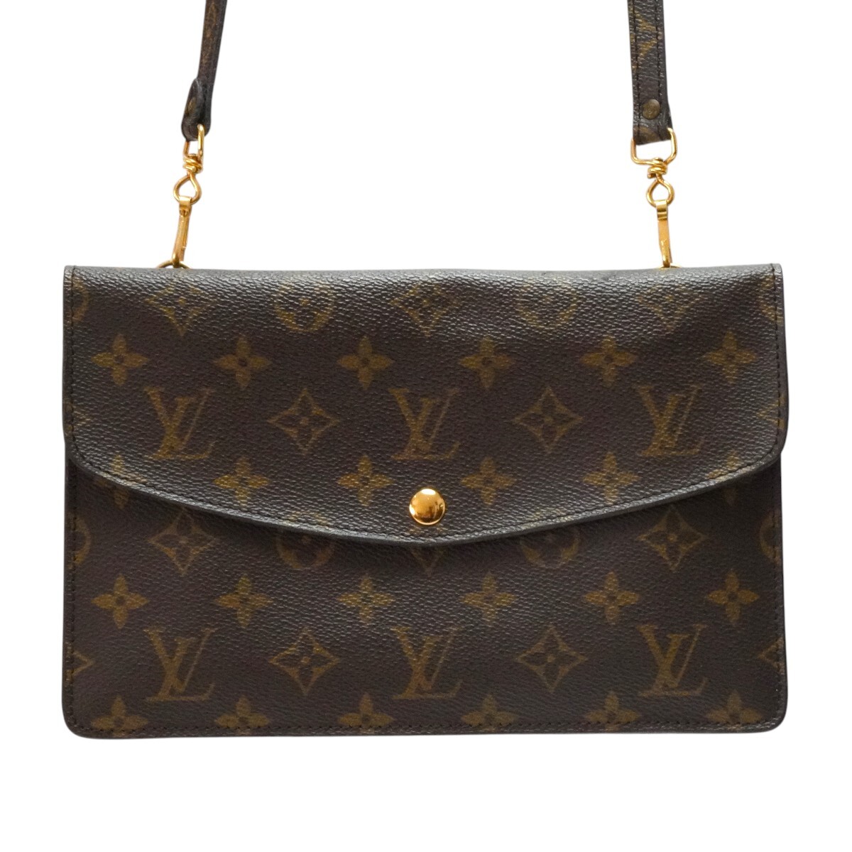 LOUIS VUITTON ルイヴィトン モノグラム ダブルラバット ショルダーバッグ M51815 M2604-k101