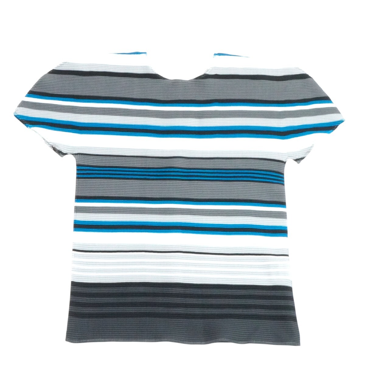 me ISSEY MIYAKE ミー イッセイミヤケ ポリエステル ボーダー プリーツ フレンチスリーブ トップス マルチカラー M2604-k073