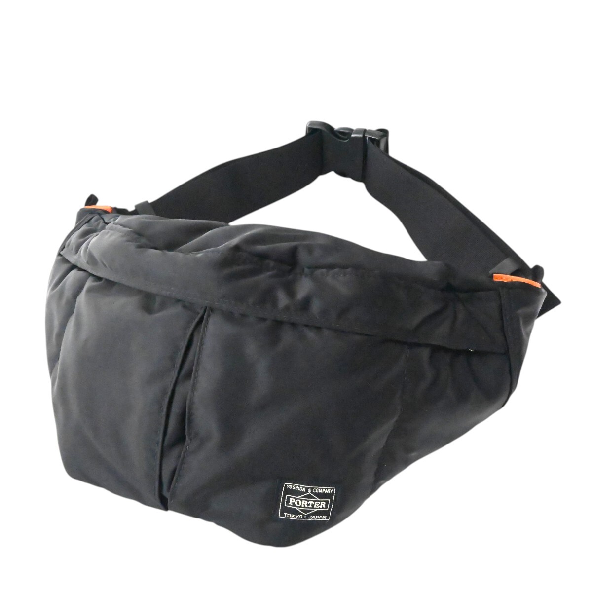 美品 PORTER ポーター 吉田カバン タンカー ナイロン ボディバッグ ウエストバッグ ブラック K2605-k014