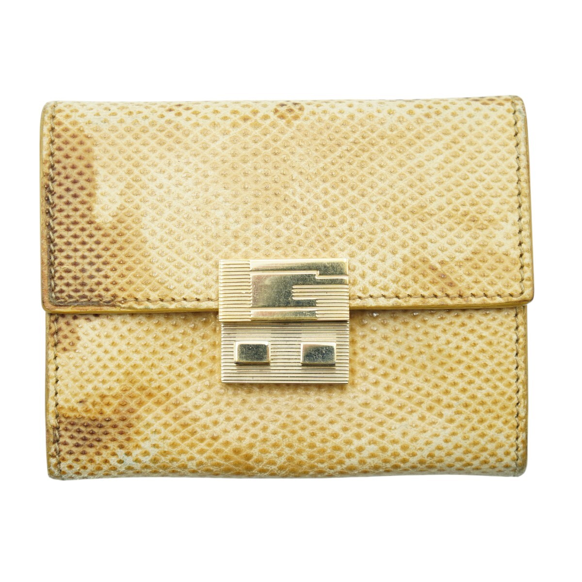 GUCCI グッチ G金具 リザード コインケース 030・3731・1646 ベージュ M2605-k033