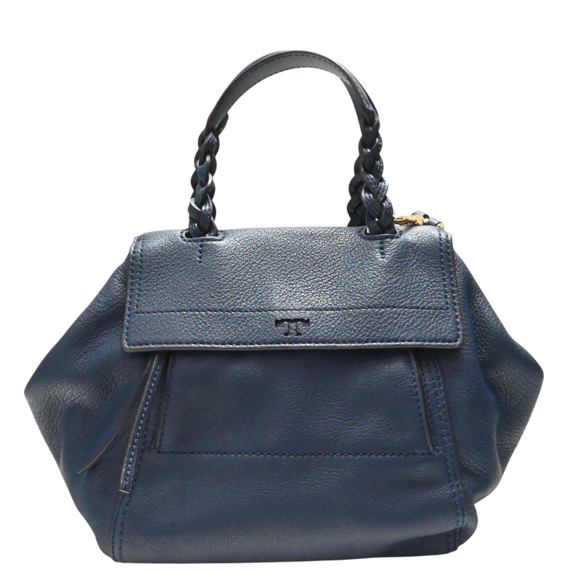 TORY BURCH トリーバーチ ハーフムーン レザ― 2WAY ハンドバッグ ショルダーバッグ ネイビー M2606-k071